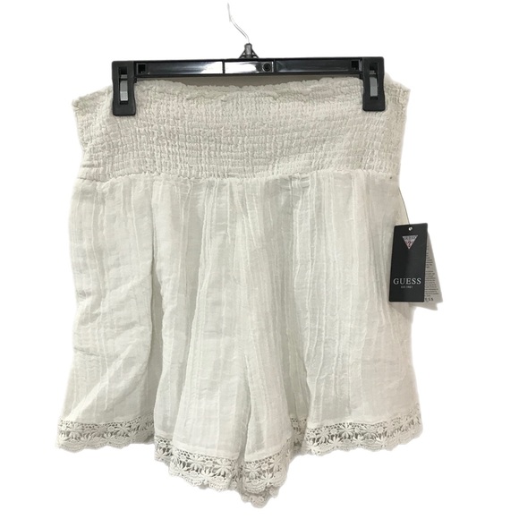 Guess White Remi Gauze Shorts - Picture 4 of 7